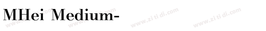 MHei Medium字体转换